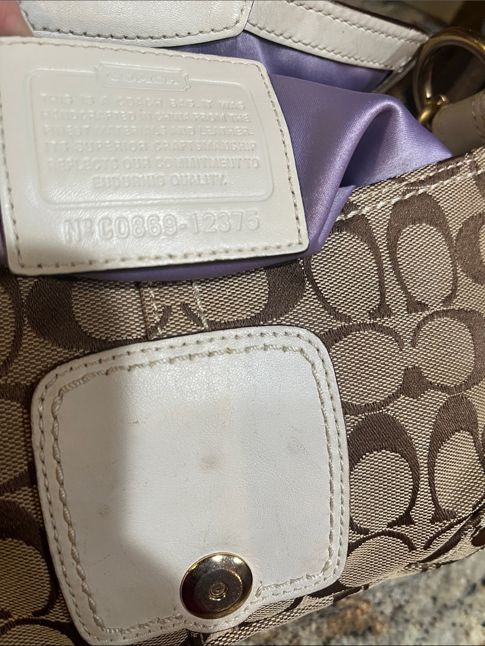Coach Soho Bleeker Signature Canvas Leather Shoulder Bag - Picture 15 of 15